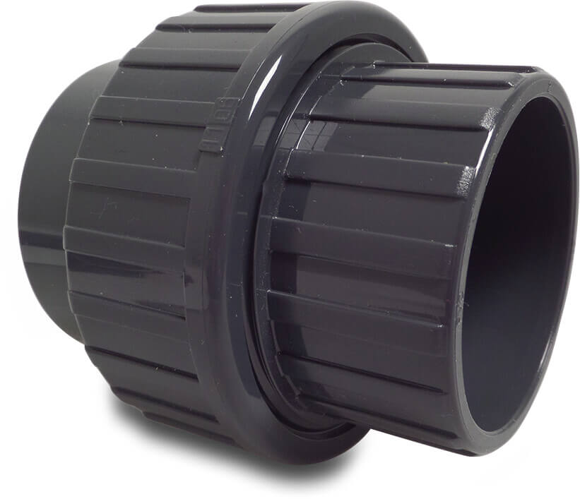 Profec Union coupler PVC-U 110 mm glue socket 10bar grey